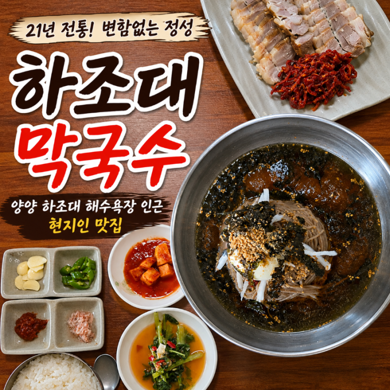 양양 하조대맛집 하조대막국수 21년 전통 현지인 추천 막국수와 한방수육추천