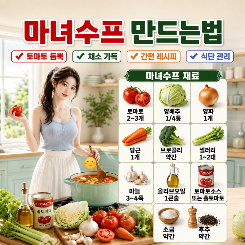 마녀스프 만드는법! 다이어트 레시피·재료·칼로리·보관방법 총정리