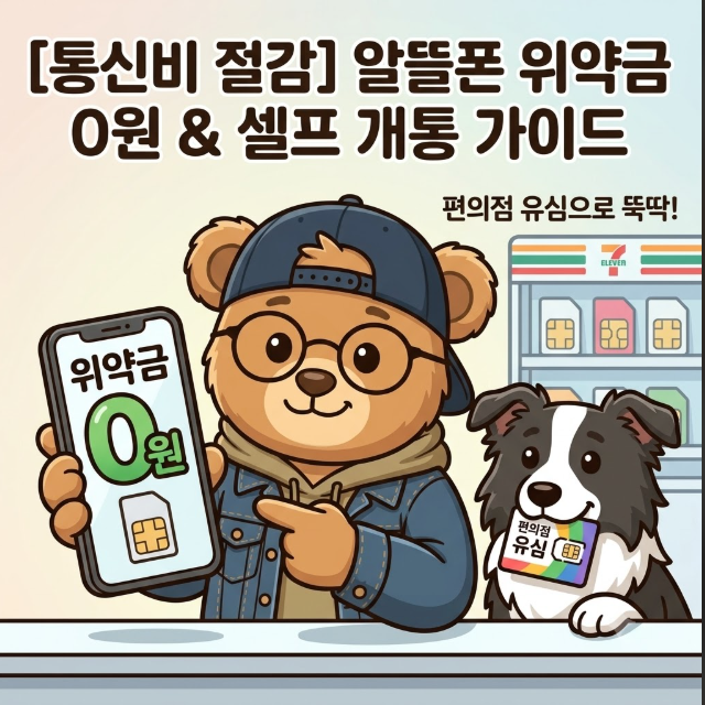 [통신비 절감 가이드] "매달 내는 통신비 반값으로?" 2026 알뜰폰 위약금 조회 & 편의점 유심 셀....
