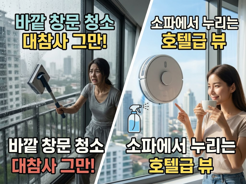 베스트 유리창 닦기 청소 도구? 로봇 청소기 청소법 청소팁 확인!