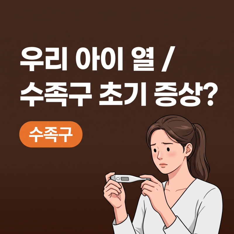 수족구 초기증상부터 격리기간까지, 우리 아이 열날 때 꼭 확인할 점