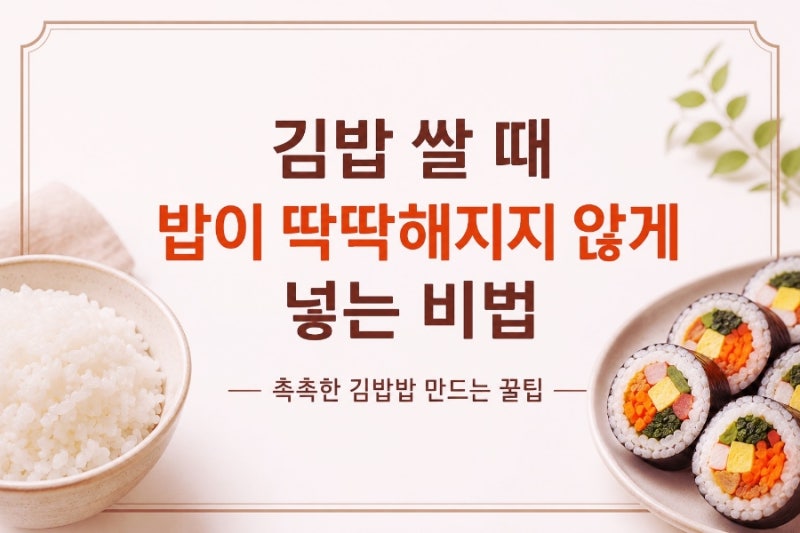 김밥 밥 딱딱해지지 않게 하는 비법｜설탕과 식초, 무엇이 중요할까?