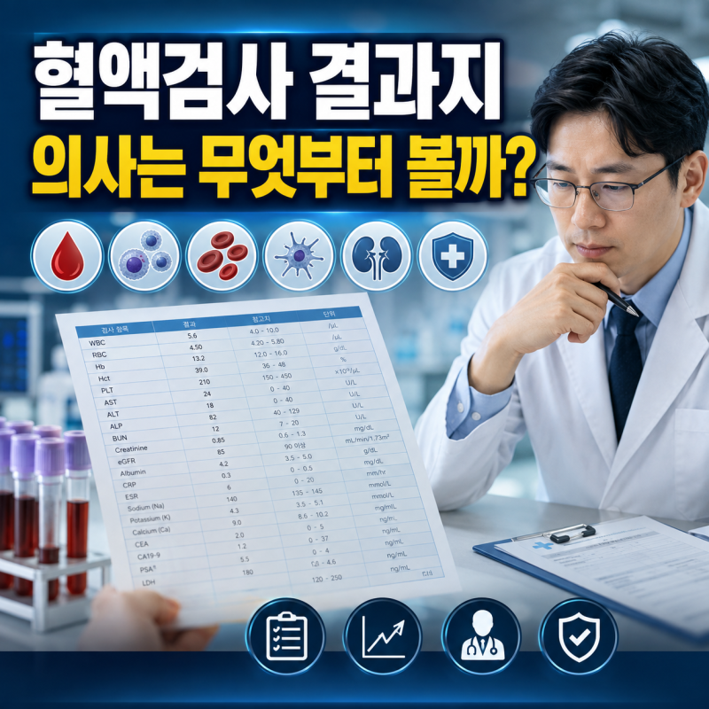 혈액검사 결과지, 의사는 무엇부터 볼까?