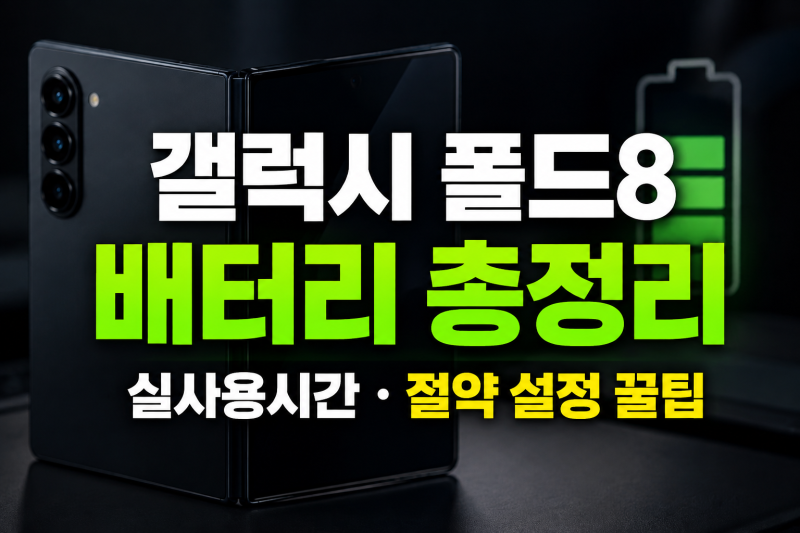 갤럭시 폴드8 배터리 용량 및 실사용시간, 절약 설정 꿀팁 총정리