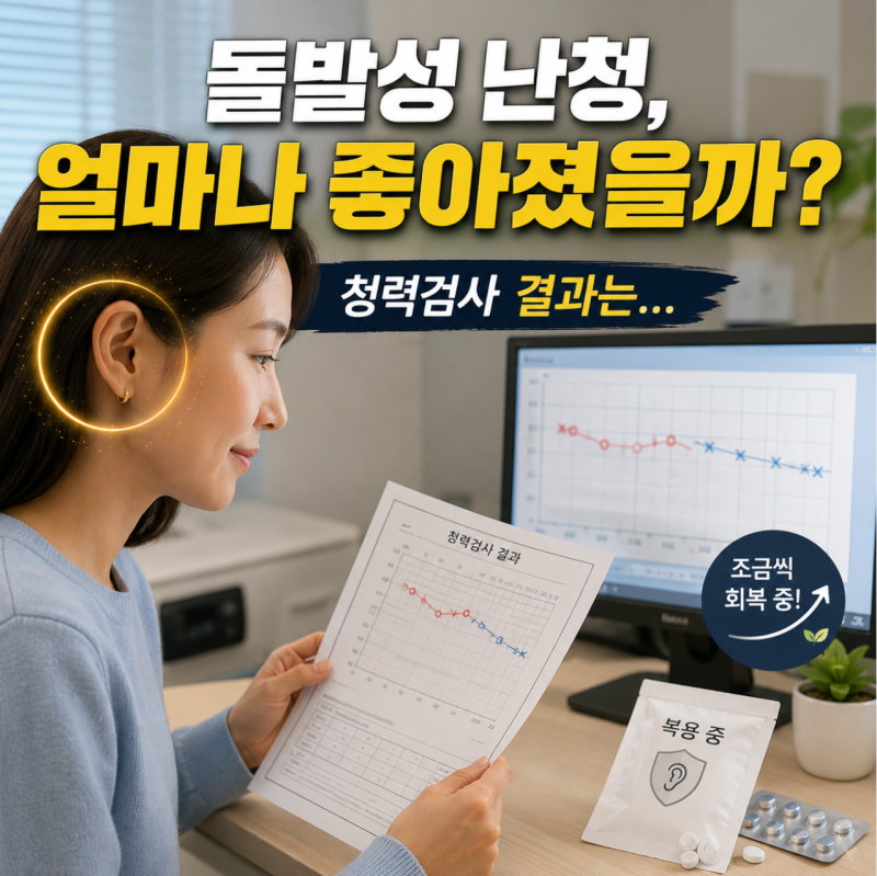돌발성 난청 치료 후기, 청력은 얼마나 회복됐을까? 약 복용 경과
