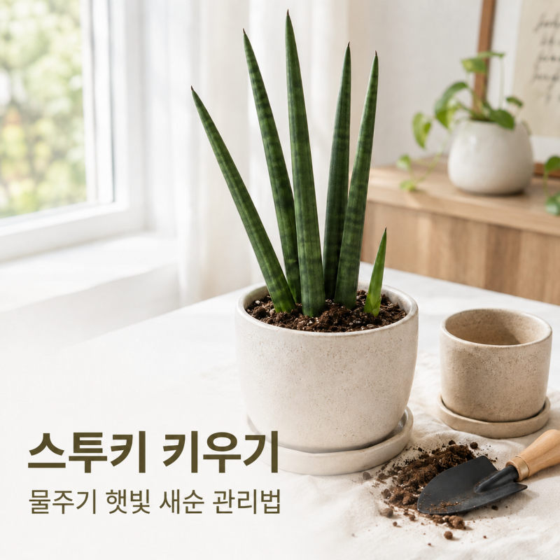 스투키 물주기 햇빛 관리법, 새순 꽃 잘 키우는 방법