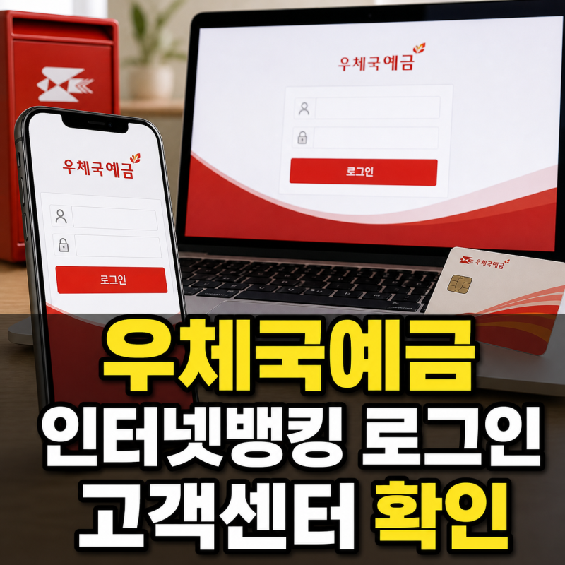 우체국예금 홈페이지 바로가기와 인터넷뱅킹 로그인 고객센터 전화번호 안내