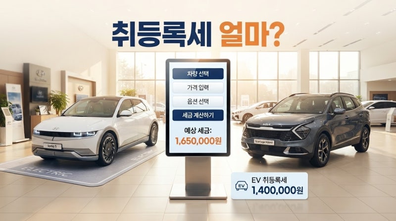 자동차 취등록세 실제 얼마? 하이브리드·전기차 2026 계산법