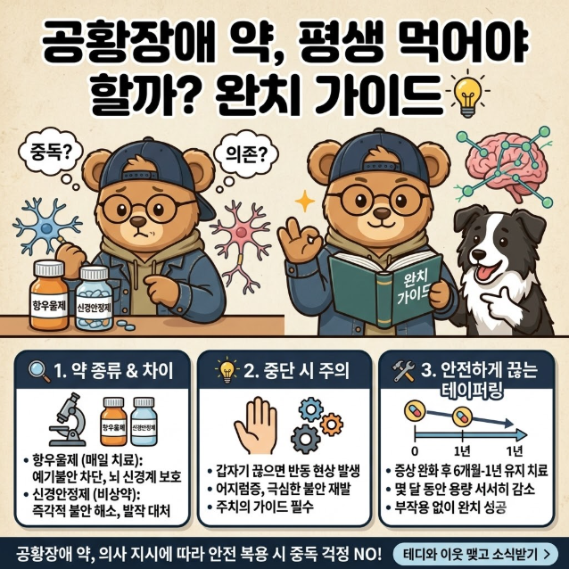 [정신건강 가이드] "공황장애 약 오래 먹으면 중독될까?" 항우울제·신경안정제 차이 & 안전하....