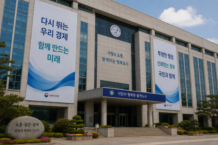 인천시청 광복절 현수막 <b>거꾸로 태극기</b> 논란 무슨 일일까 <b>김희철</b> 반....