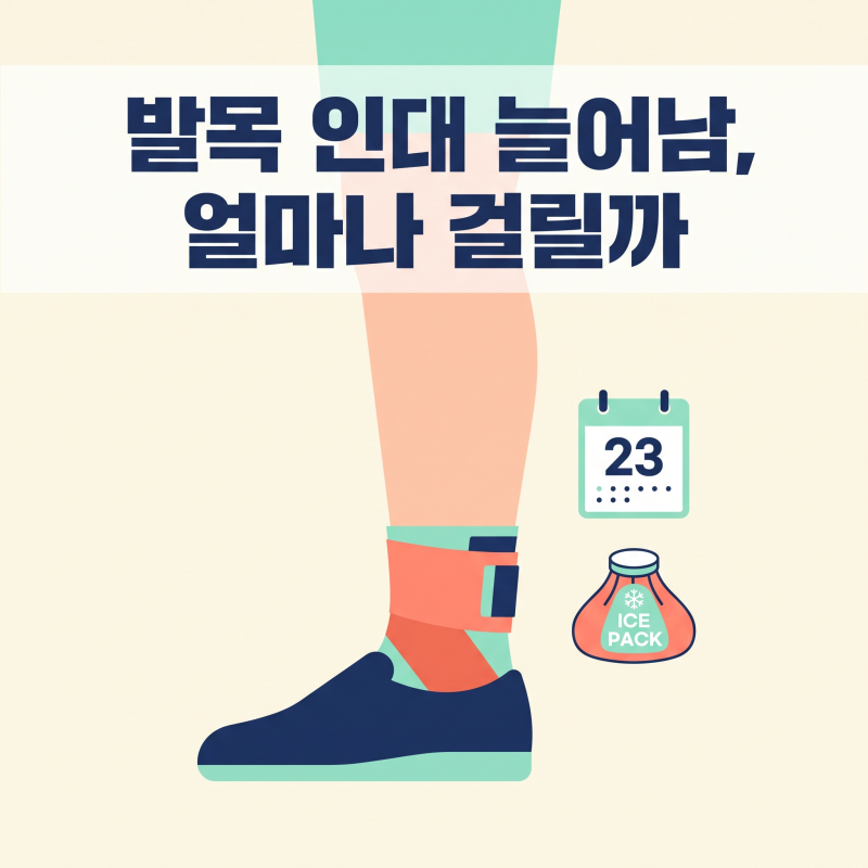 발목 인대 늘어남 회복기간 얼마나 걸릴까? 등급별 대처법