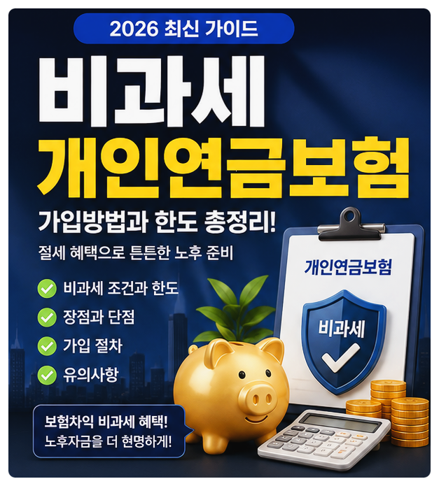 비과세 개인연금보험 가입방법과 한도 총정리