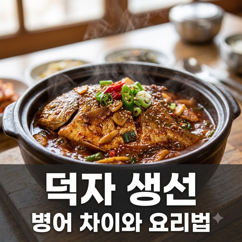덕자 생선 병어 차이와 제철 회 찜 요리법 완벽 정리