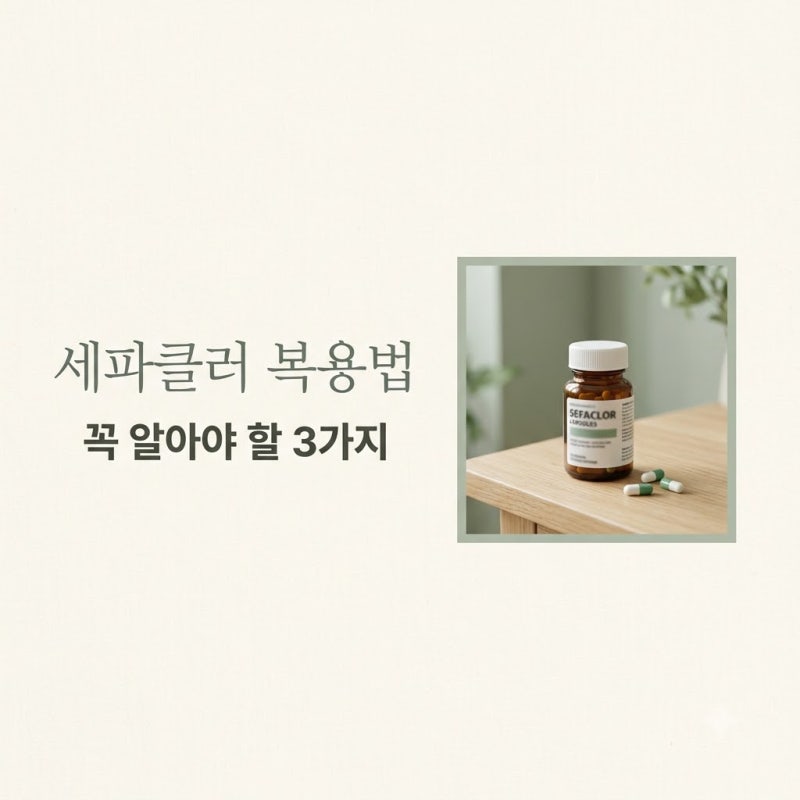 "나았는데 왜 계속 먹으래?" 세파클러캡슐 복용 전 꼭 알아야 할 3가지..