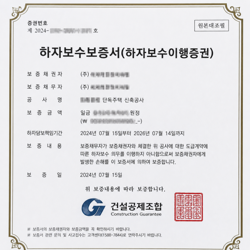 하자보수 이행증권만 확인하면 될까? 시공사 선택 전 알아둘 것