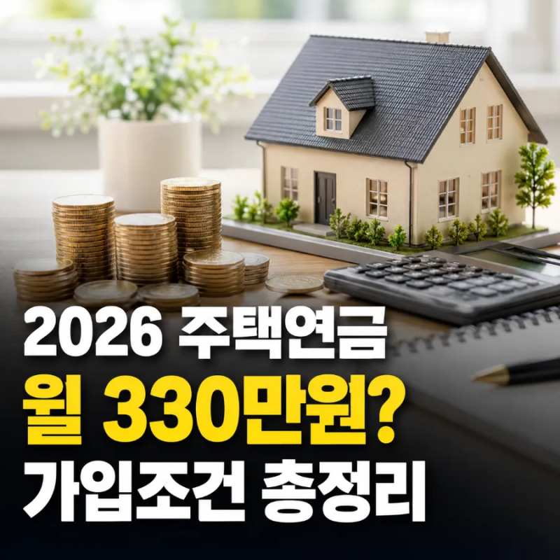 2026 주택연금 수령액, 10억원 집이면 월 330만원 받을 수 있을까?