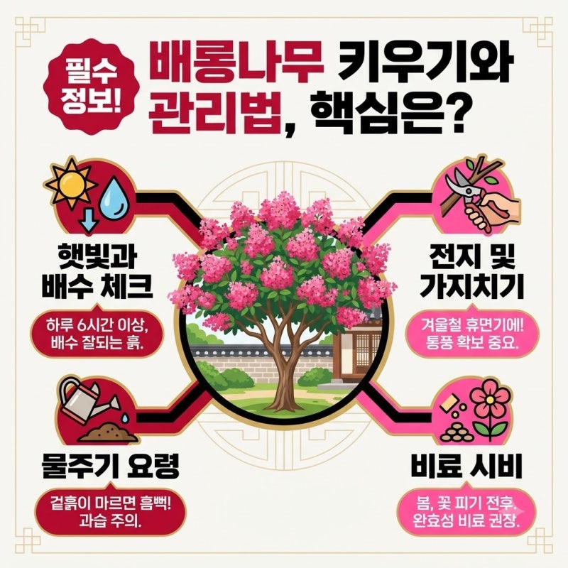 배롱나무 키우기와 관리법 100일 동안 꽃을 보기 위해 챙겨본 노하우