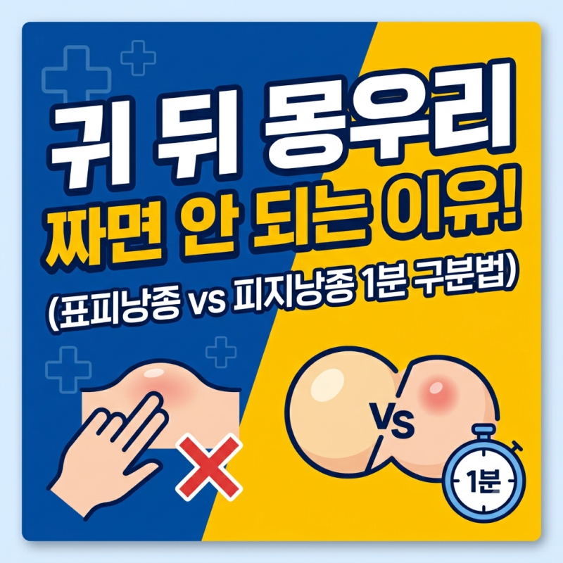 귀 뒤 몽우리 표피낭종 피지낭종 원인과 통증시 핵심 대처법은?