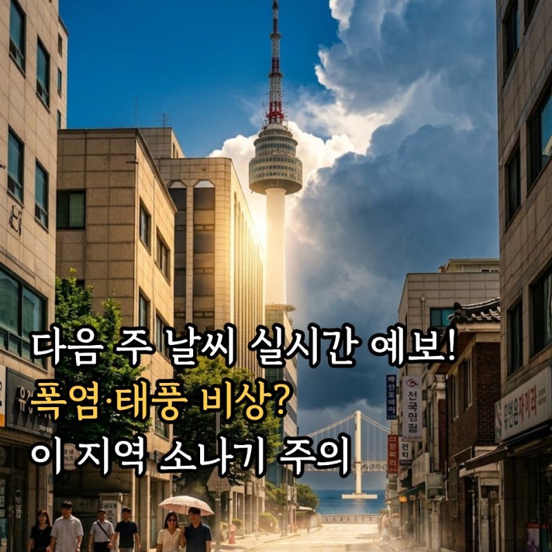 내일서울날씨예보·인천·울산·대구·부산 전국날씨 및 태풍 전망: 다음주 8월 3째주 예보 (8.1....