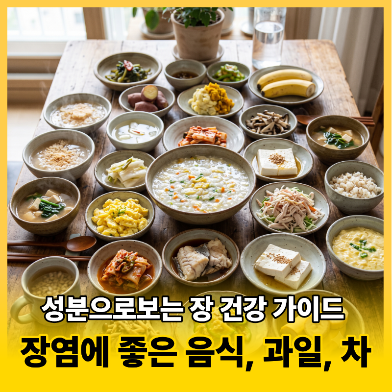 장염에 좋은 음식, 과일, 차: 성분으로 보는 장 건강 가이드