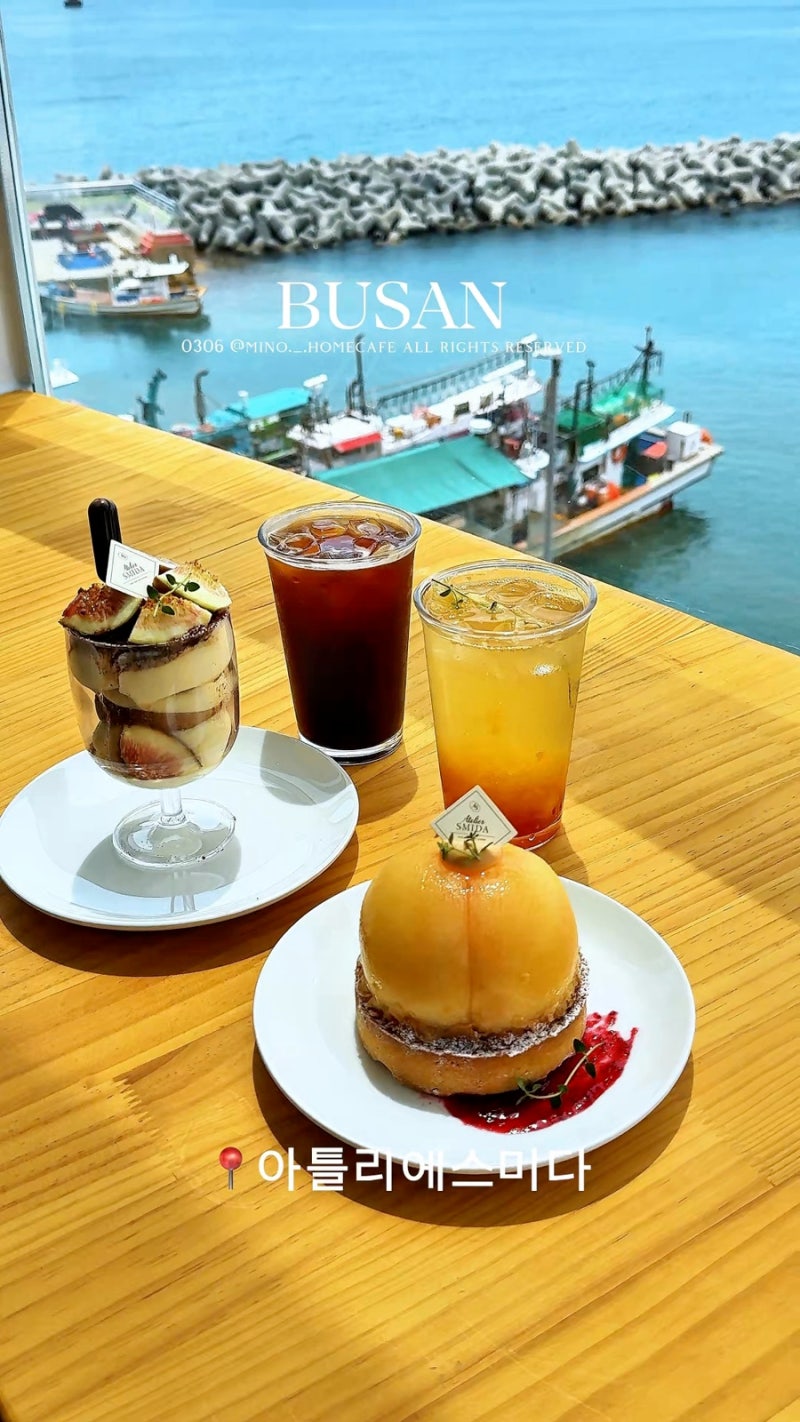 釜山海雲台尾浦海景新開幕咖啡廳：Atelier Sumida尾浦店，當季水果甜點名店