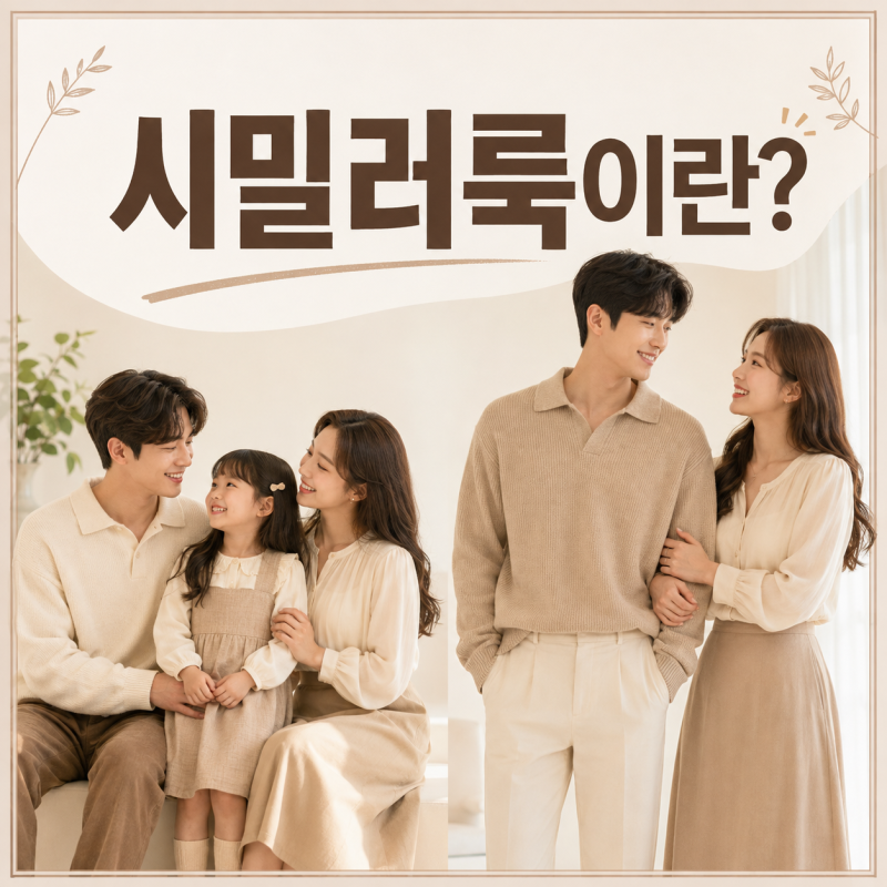 전주 가족사진·커플사진 시밀러룩 뜻, 똑같이 입는 옷과는 달라요