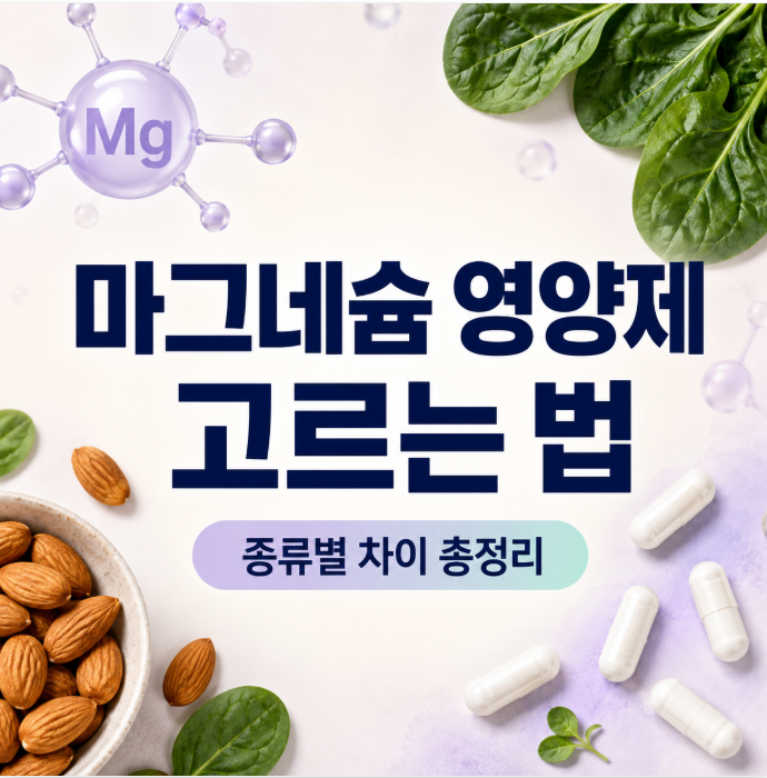 마그네슘 영양제 추천, 글리시네이트·킬레이트 차이부터 고르는 법까지 총정리