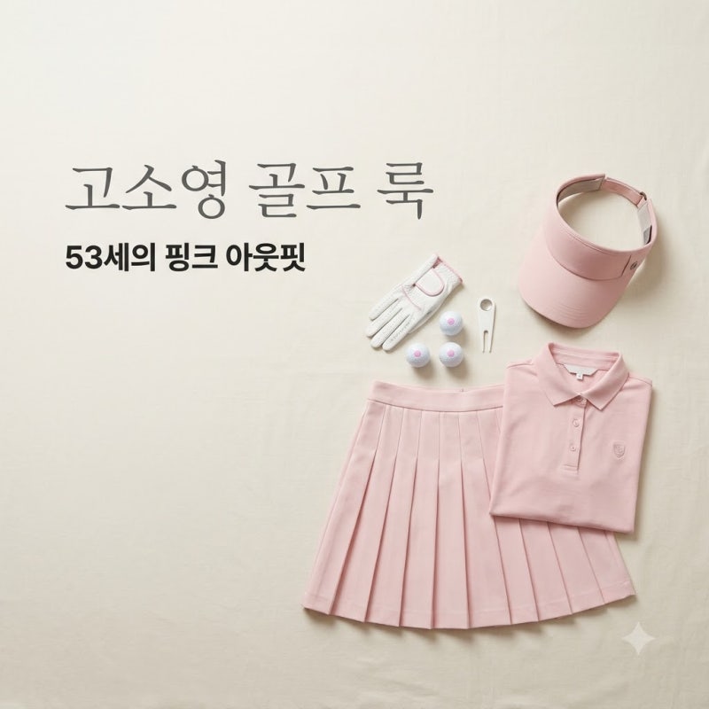 고소영 53세 핑크빛 골프 코디 비결! 아이스버그 골프웨어 정보