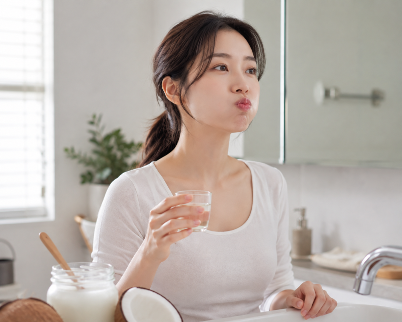 코코넛오일로 오일풀링 하는법, 입냄새 관리에 정말 효과 있을까?