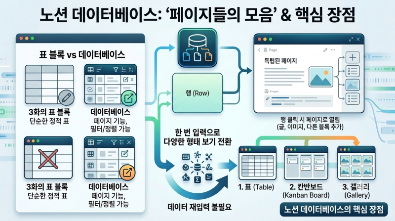 [노션 정복기 #4] 데이터베이스란 무엇인가 — 보기, 속성, 필터