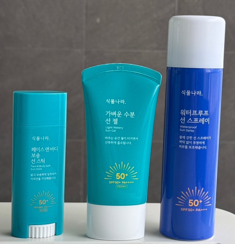 올리브영 선크림 추천 식물나라 선젤 선스틱 선스프레이 3종 비교