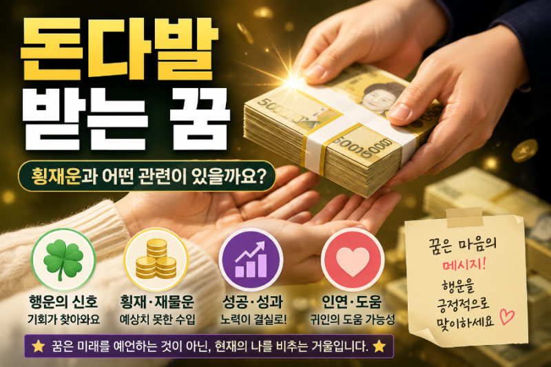 돈다발받는꿈 횡재운과 어떤 관련이 있을까요