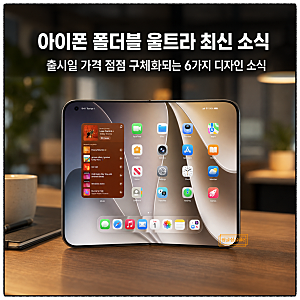 "점점 구체화되는 디자인" 아이폰 폴더블 울트라 출시일 가격 디자인