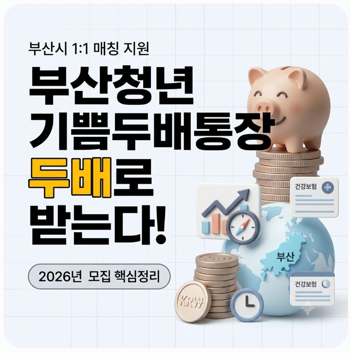 2026 부산청년 기쁨두배통장 자격 조건, 월 10만원 넣고 두배로 받는다?
