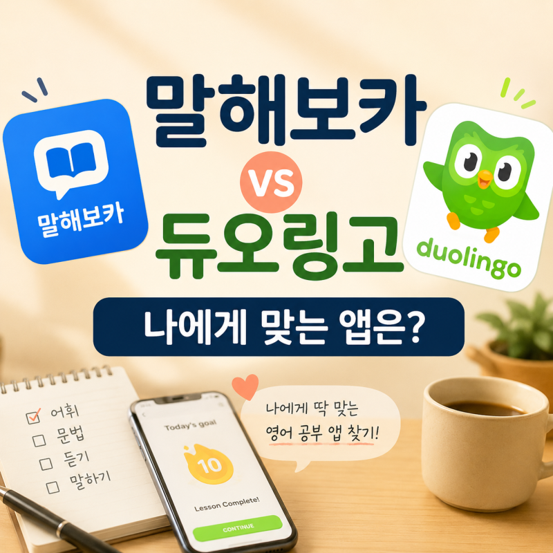 말해보카 듀오링고 차이｜영어 공부 앱 어떤 게 나에게 맞을까?