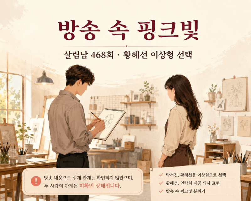 박서진 황혜선 핑크빛, 살림남 468회 이상형 선택·연락처 교환 불발