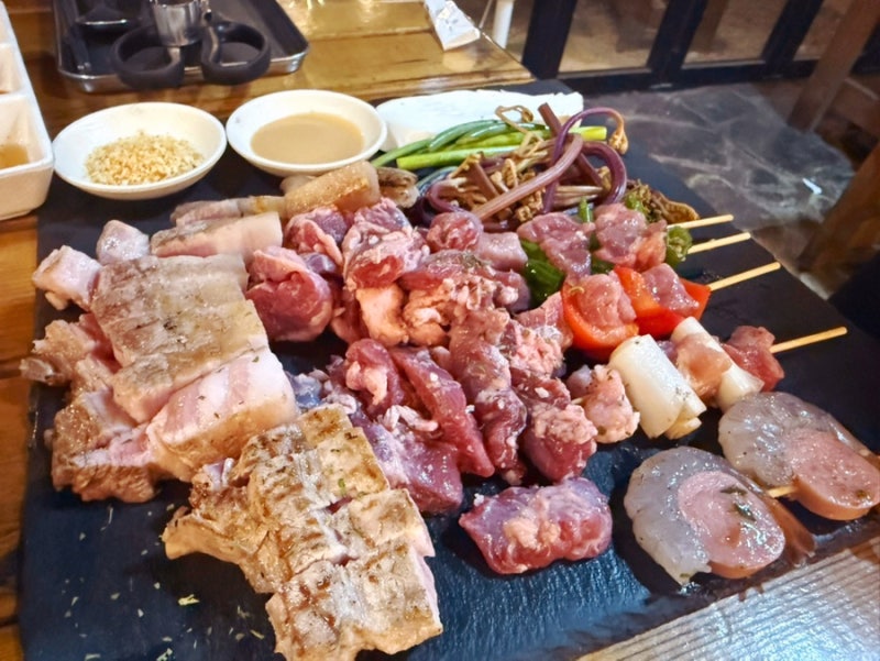 부산 송정 맛집 더바베큐051 동부산 롯데몰 근처 오시리아 고기집