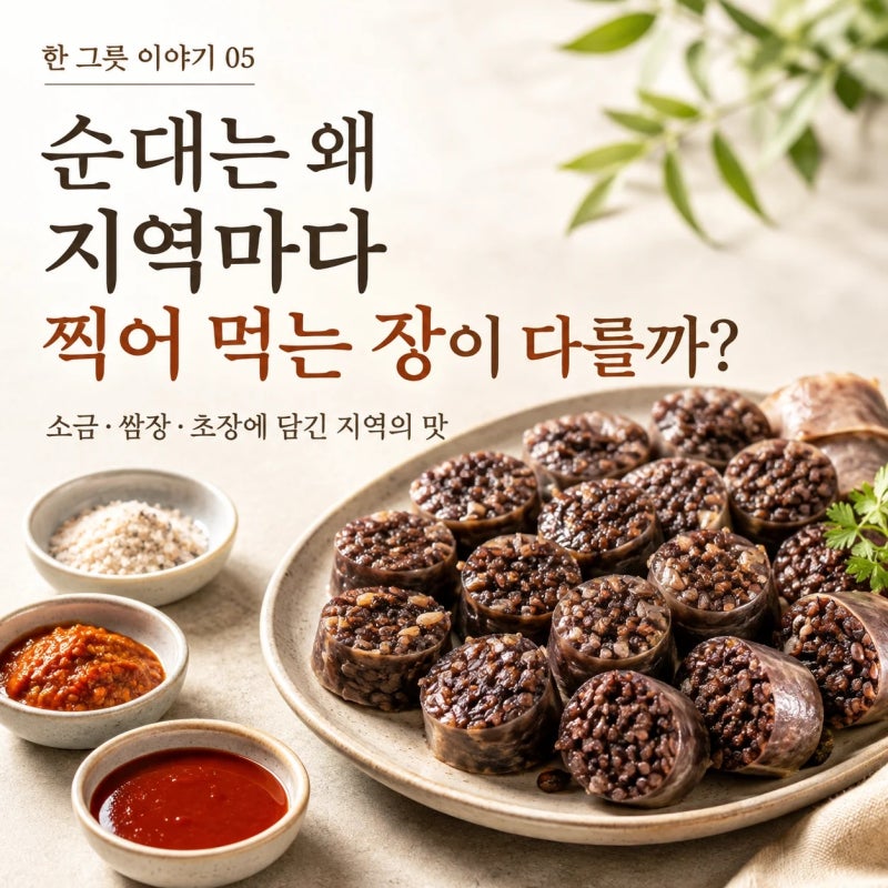 순대는 왜 지역마다 찍어 먹는 장이 다를까｜소금·쌈장·초장에 담긴 지역의 맛