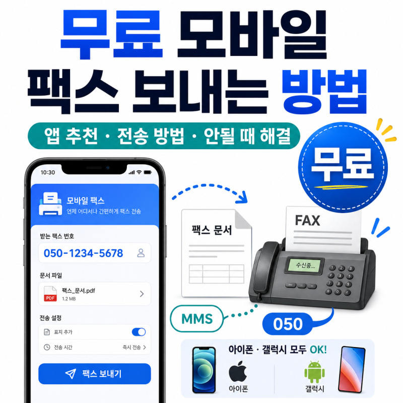 무료 모바일 팩스 보내는 방법 앱 추천 총정리 (+안될 때 해결 방법)