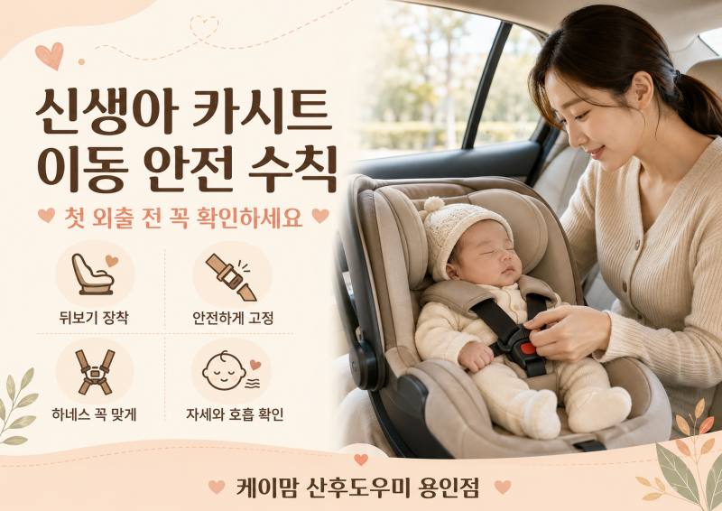 신생아 카시트 언제부터? 뒤보기 장착과 이동 안전 수칙 총정리