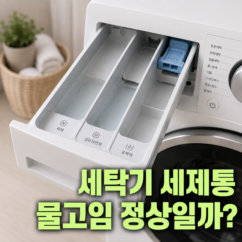 세탁기 세제통 물고임 정상일까? 물이 남는 이유 알아보기