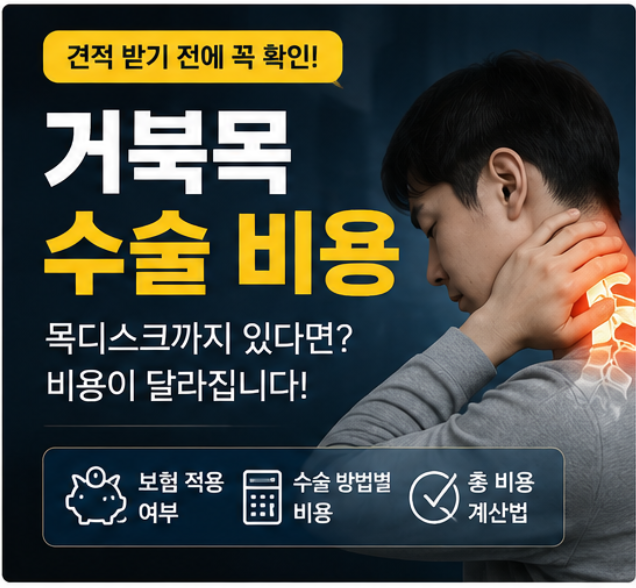 거북목 수술 비용 목디스크까지 있다면, 견적 전에 꼭 봐야 할 것
