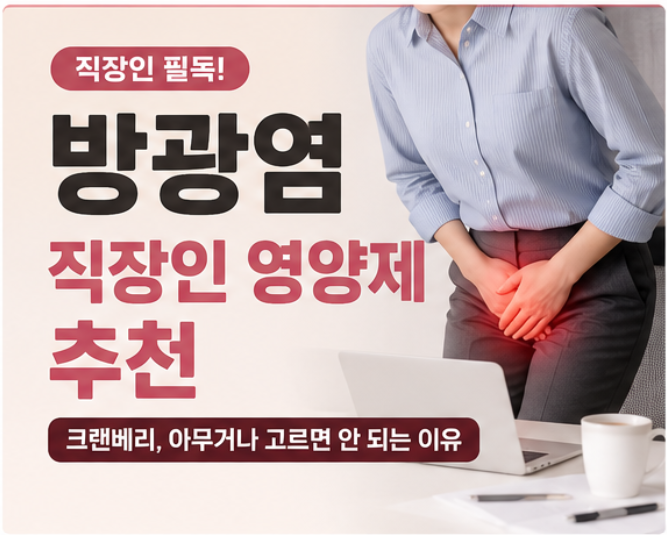 방광염 직장인 영양제 추천 크랜베리, 아무거나 고르면 안 되는 이유