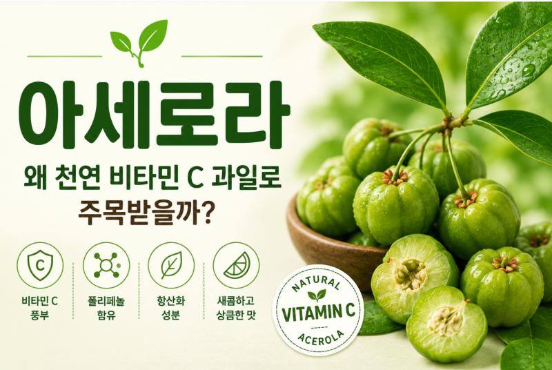 아세로라, 왜 천연 비타민 C 과일로 주목받을까? 영양성분부터 먹는 법까지