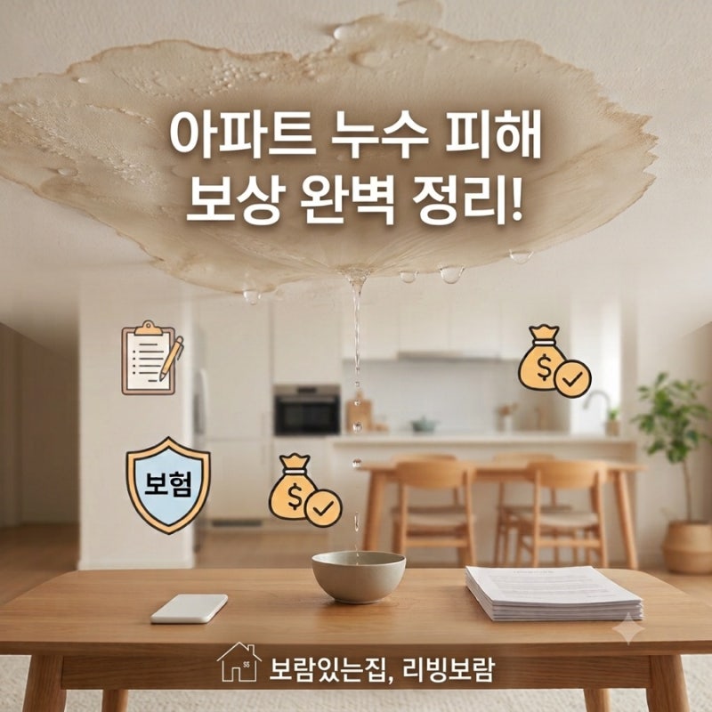 아파트 누수 피해 보상 완벽 정리! 범위부터 합의·일상생활배상책임보험 팁까지