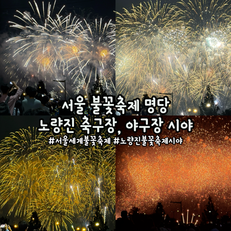 [노량진] '노량진 축구장, 노량진 야구장' 서울세계불꽃축제 명당, 노량진 불꽃축제 시야, 후....