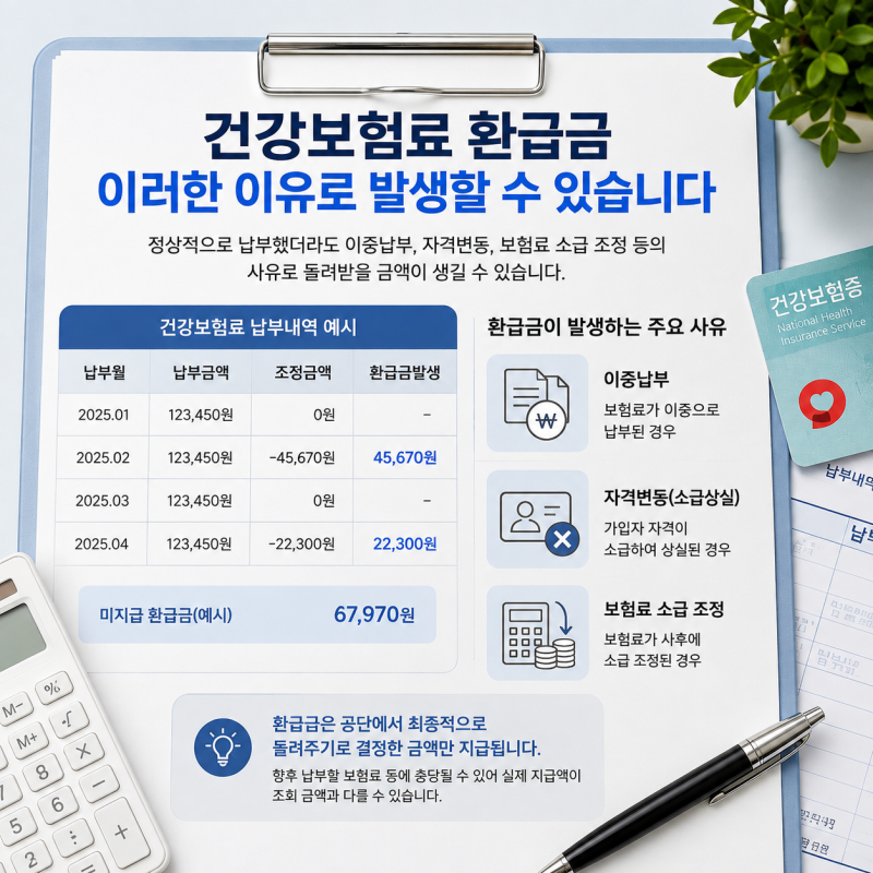 건강보험료 환급금 조회 신청방법 총정리｜지급일 기준·신청기간까지