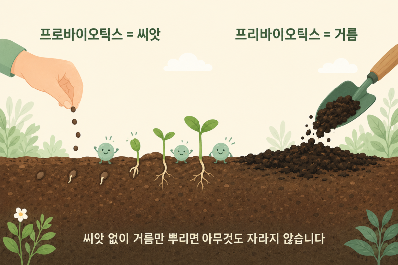 프로바이오틱스 프리바이오틱스 차이, 성분표 3단계로 확인하는 법