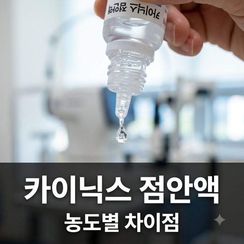 "처방받으면 500원?" 카이닉스점안액, 농도별로 효과 다른 이유..
