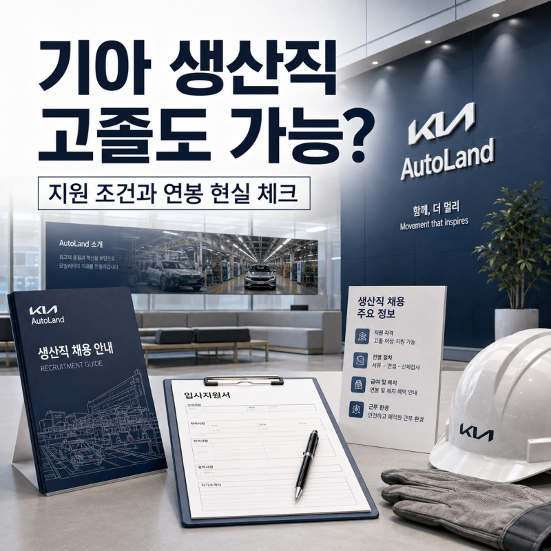 ‘2주’ 기아 생산직 채용 고졸 지원자 몰릴 만한 조건인가